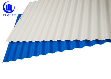 Colored Light Weight UPVC Roofing Sheets Shining Surface 60 Degree Round  Wave Style