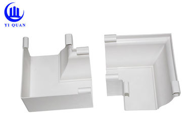 2.5 Inch PVC Rain Gutters Downspout Fittings White Long Lifespan